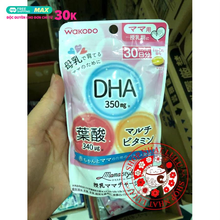 Viên uống bà bầu và mẹ cho con bú dha wakado nhật bản 120 viên