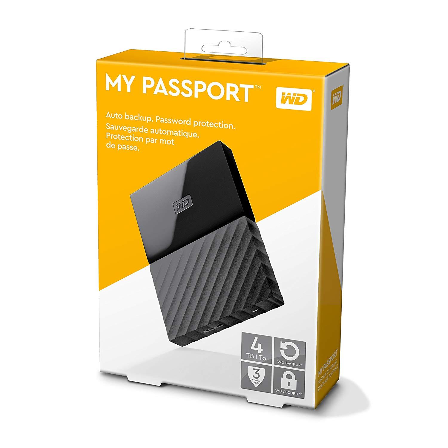 Ổ cứng di động My Passport 4TB (bảo hành 36 tháng, new 100%, tặng kèm bao chống sốc ổ cứng)