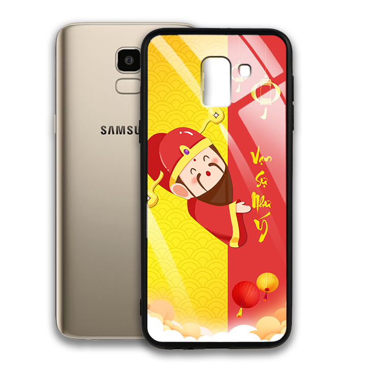[HCM]Ốp Lưng điện thoại Samsung Galaxy J6 2018 chúc mừng năm mới - mặt Kính Cường Lực - 03014