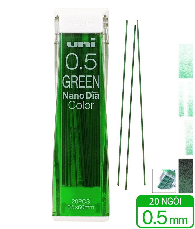 [HCM] Ngòi Màu Bút Chì Kim UNI Nano Dia Color - 0.5mm