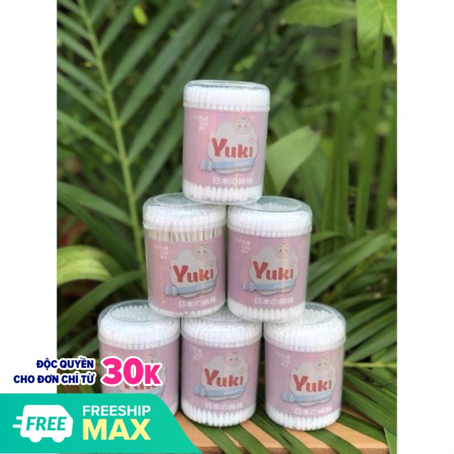 Hộp 180 tăm bông Yuki Nhật Bản cho bé yêu