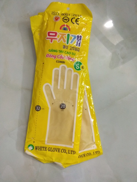 10 Đôi Găng Tay Cao Su Đông Cầu Vồng (Dài-Trung- Ngắn)