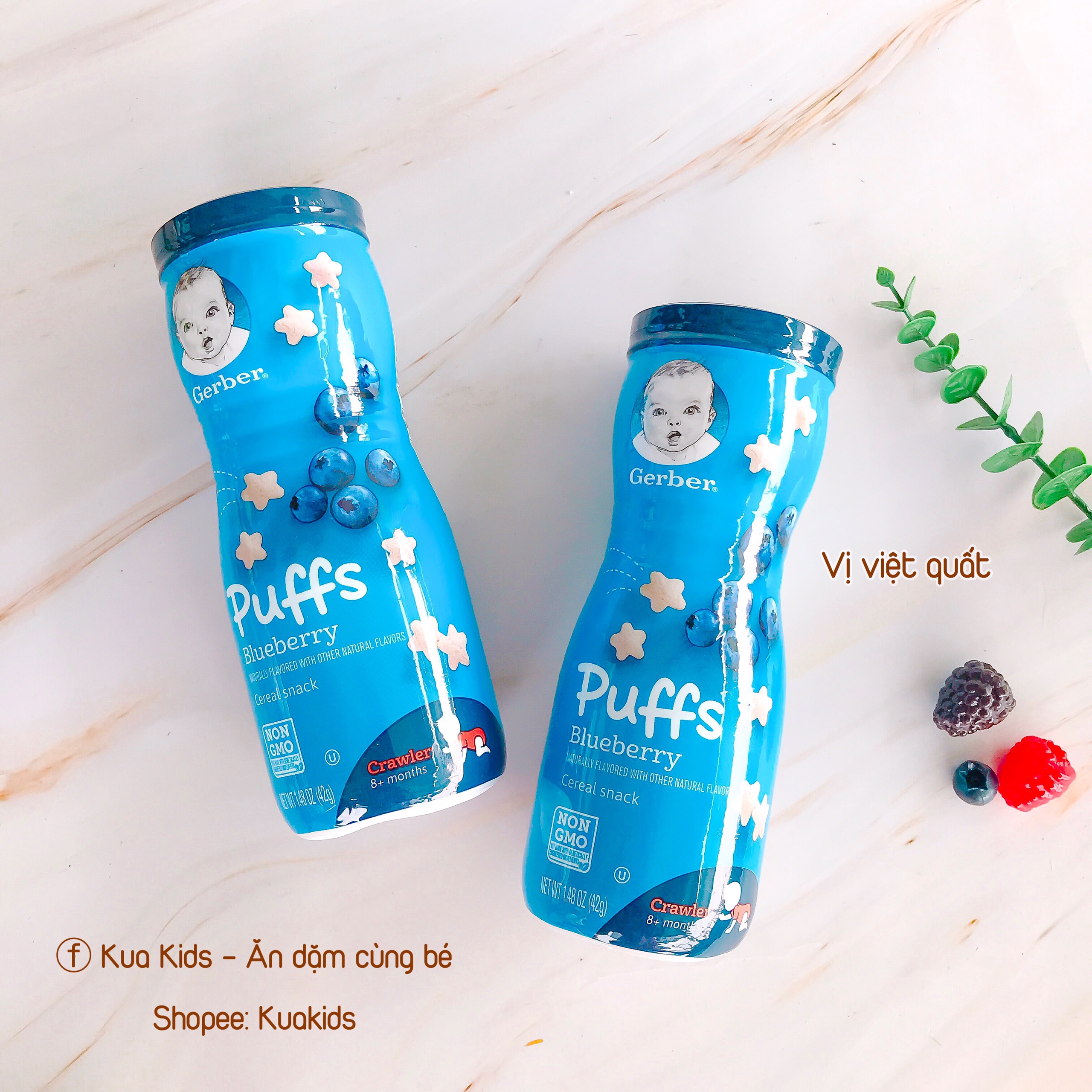 Bánh Ăn Dặm Gerber Cho Bé Từ 8M+ - Việt Quất