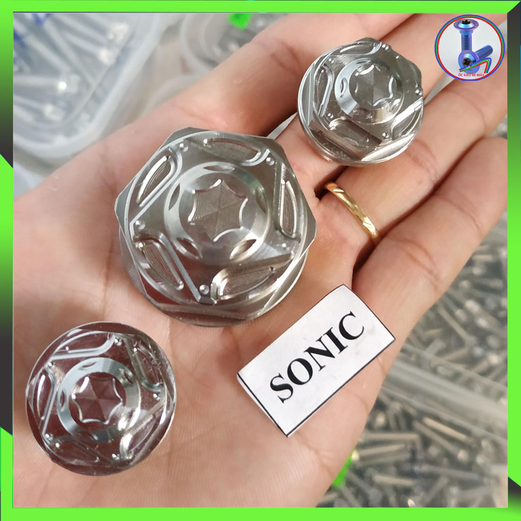 [HCM]Ốc gắn chảng ba xe máy Sonic  ốc Salaya (Full bộ 3) - Xanh titan ốc kiểu xe máy