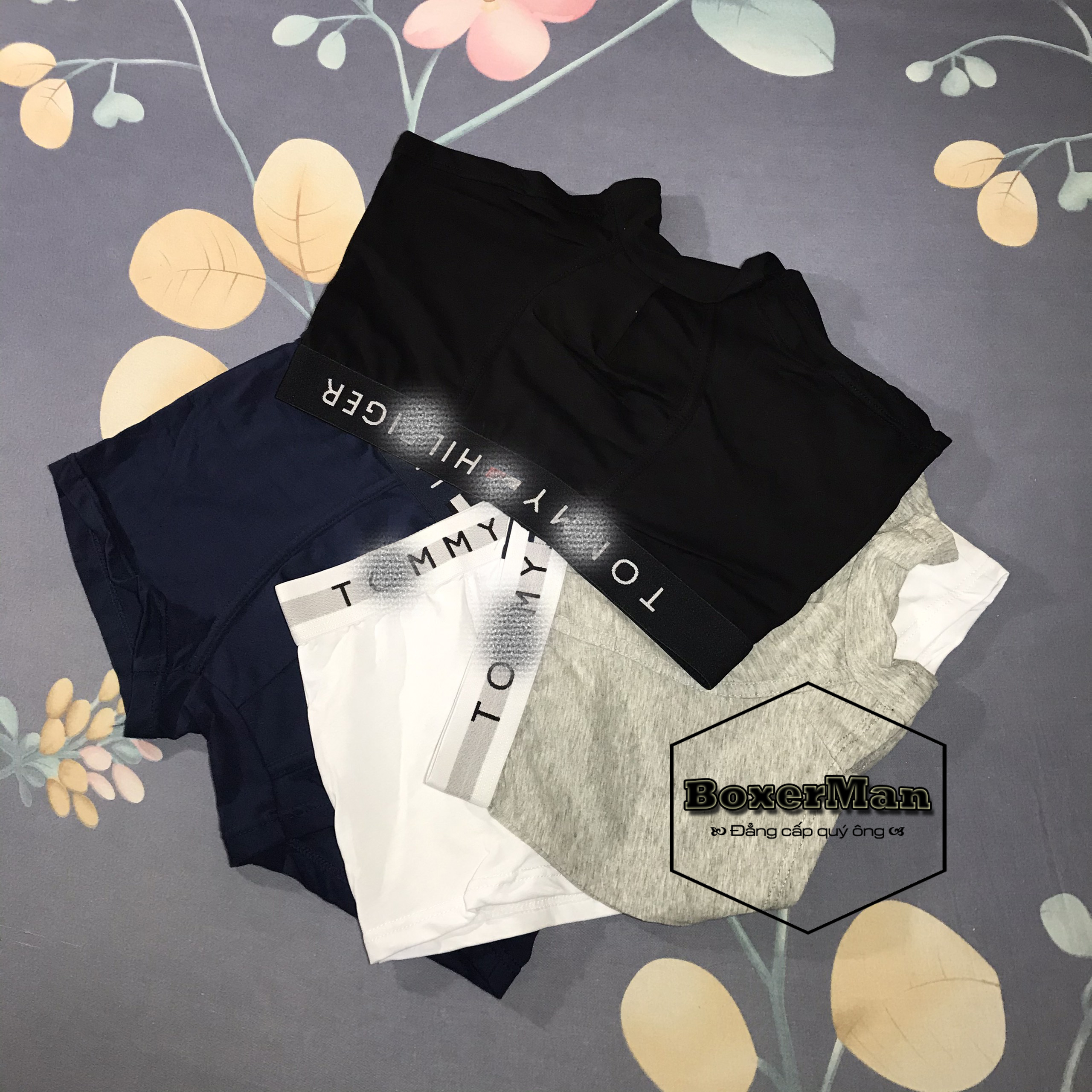 COMBO 4 Quần lót nam Boxer Cotton Mẫu TOM cao cấp hàng xuất khẩu chất thun co dãn 4 chiều