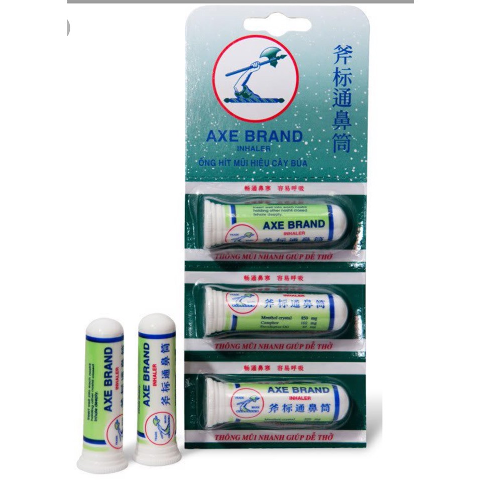[HCM]Ống hít mũi hiệu Cây Búa - Axe Brand Inhaler - Thông mũi nhanh giúp dễ thở