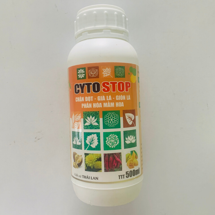 CYTO STOP - Chai 500 ml - Chặn đọt - Già lá - Phân hóa mầm hoa - Nhập khẩu Thái Lan