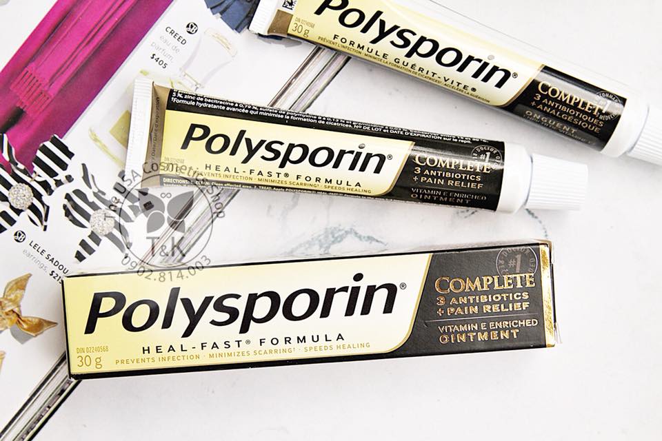 Kem bôi làm mờ sẹo Polysporin Heal Fast Formula Complete 30g