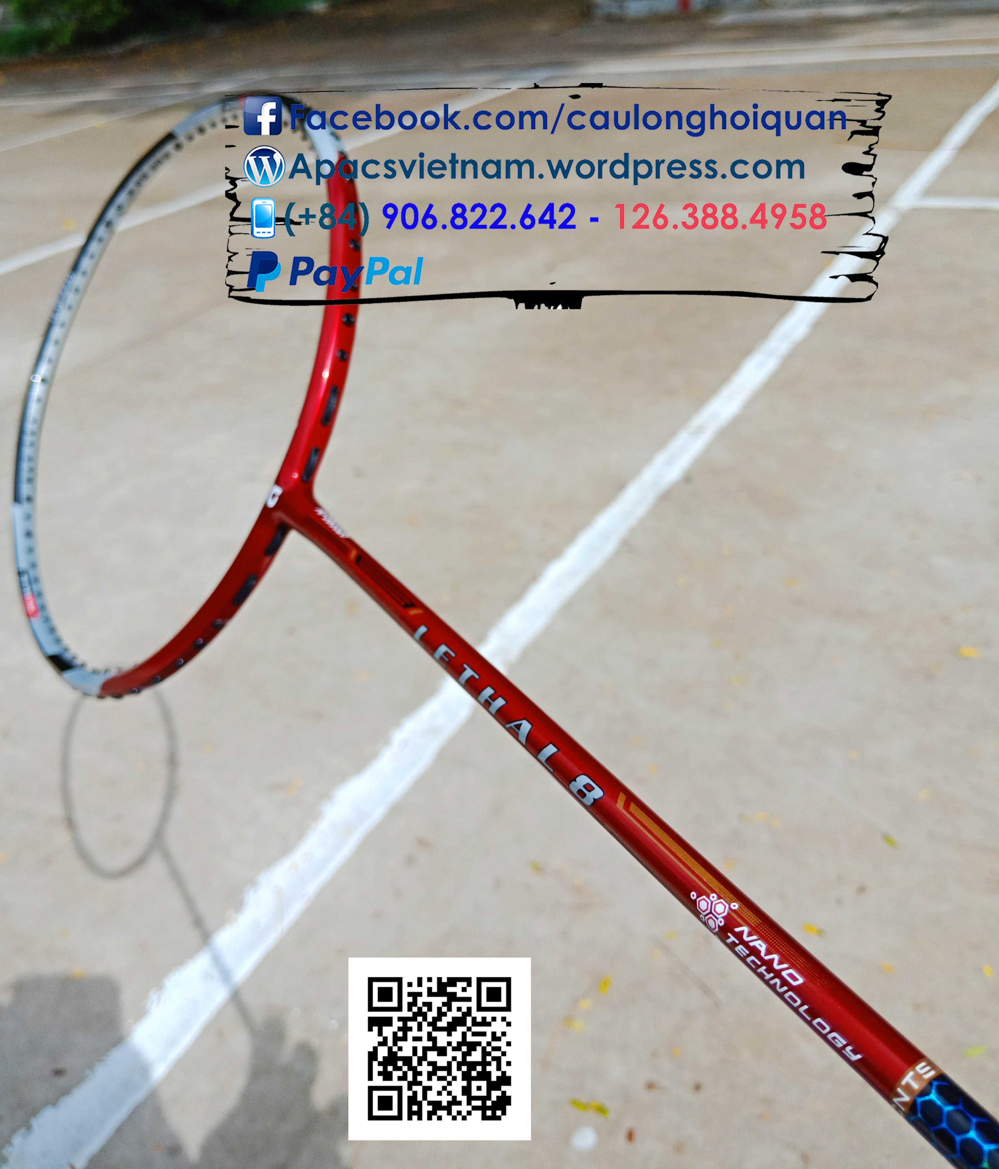 Vợt cầu lông apacs lethal 8 - 4u - sắc đỏ huyền bí