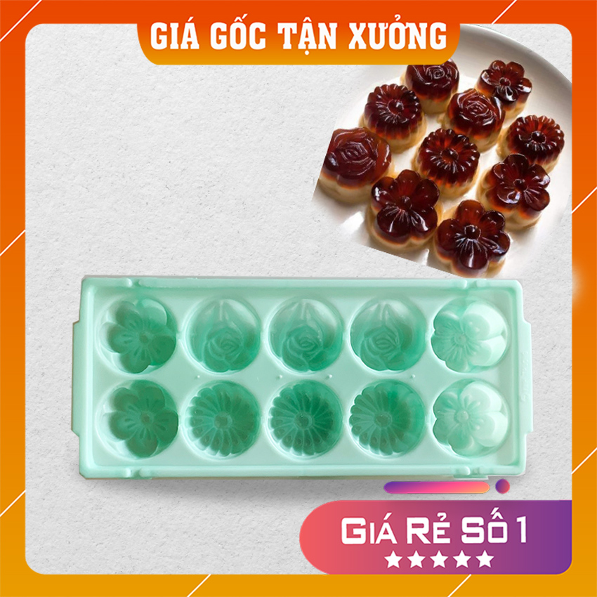 Khay nhựa làm đá khuôn làm thạch rau câu Vĩnh Trường hình bông hoa nhiều hình chất liệu nhựa PE bền sạch an toàn. Hàng Việt Nam chất lượng cao - Nhà Của Bạn