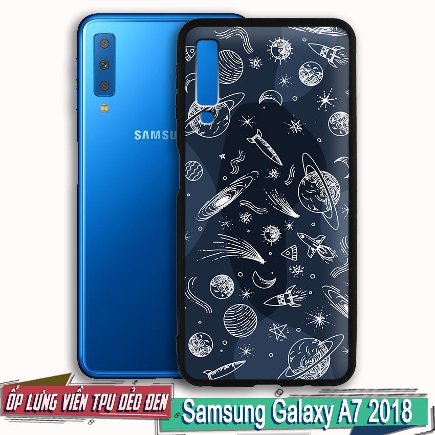 [HCM]Ốp lưng cứng viền dẻo đen cho điện thoại Samsung Galaxy A7 2018 in hình các hành tinh vũ trụ hệ mặt trời giá rẻ chất lượng - 02017
