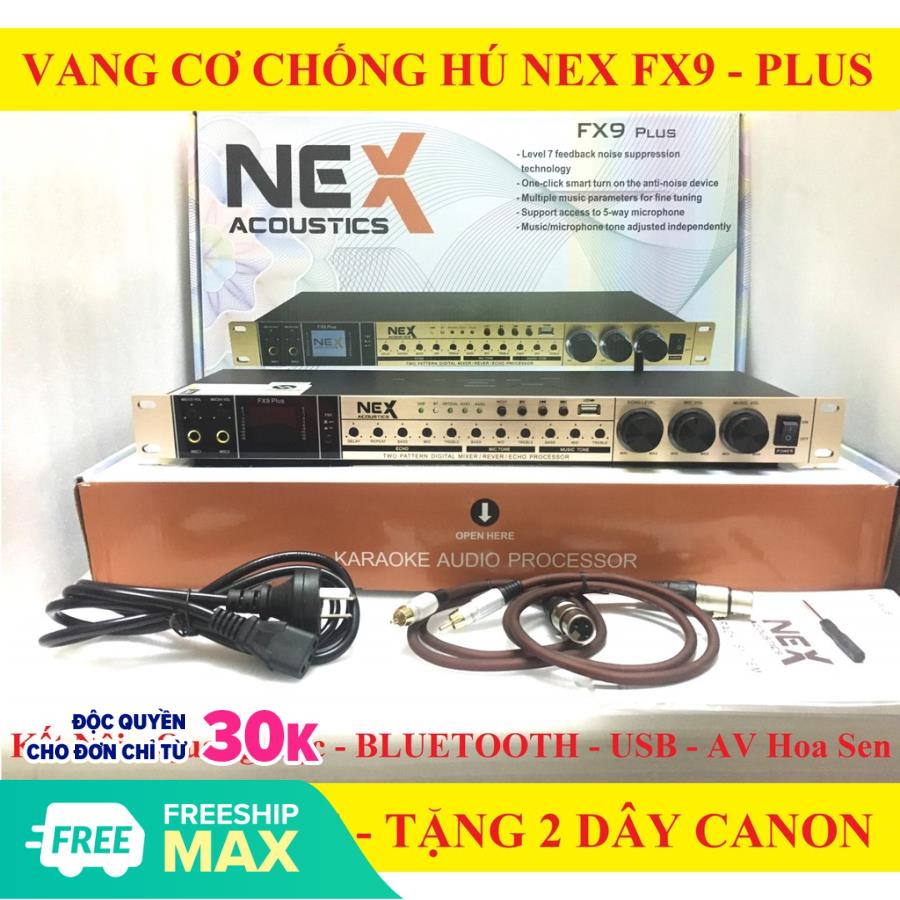 Vang Cơ NEX FX9 PLUS - Vang Cơ Karaoke Hay Nhất 2020 Vang Cơ NEX ACOUSTICS - Chống Hú Rít, Chống Giật, Nâng Tiếng, Chất Âm Hay, Dòng Vang Cơ Đẳng Cấp, Màn Hình LCD, Kết Nối Dễ Dàng Qua Bluetooth, Cực Tốt