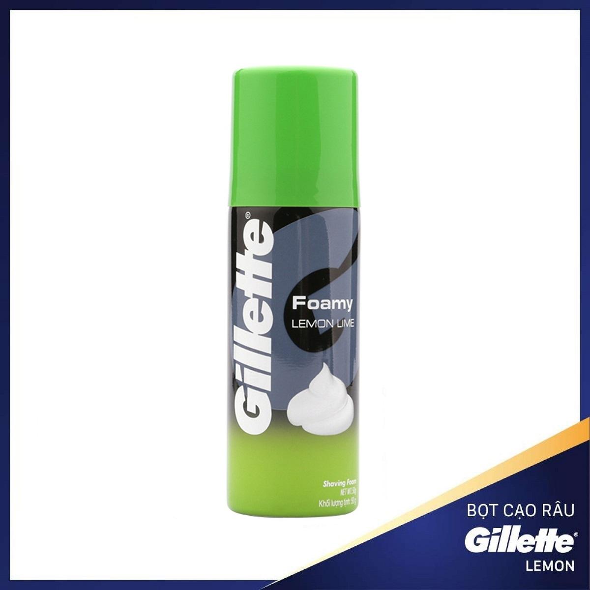 Bọt cạo râu Gillette hương chanh 50g - Giữ độ ẩm của da