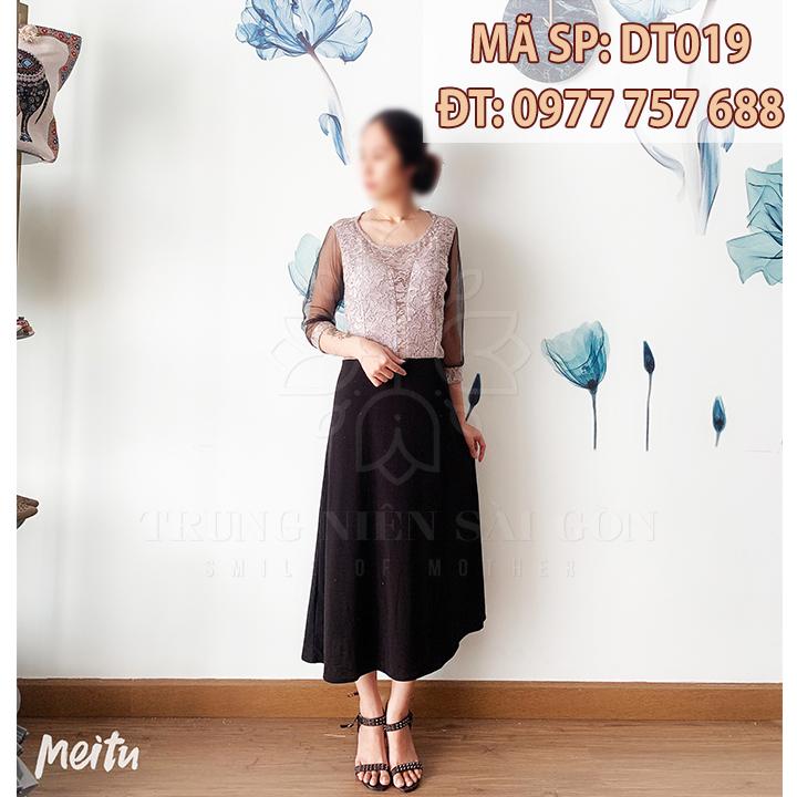 Đầm thun kim tuyến dự tiệc cho mẹ trung niên DT019