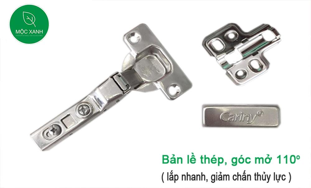 Bản lề thép góc mở 110 độ Cariny Inoxa S35