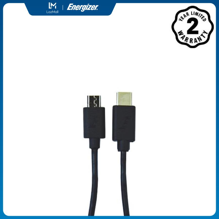 CÁP TYPE-C 2.0 TO MICRO-USB ENERGIZER 1.2M MÀU ĐEN - C11C2MCGBK4