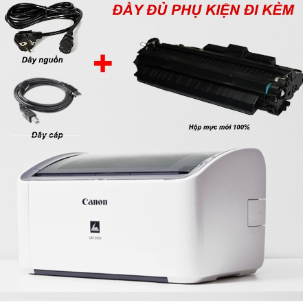 MÁY IN LASER ĐEN TRẮNG CANON LBP2900 ĐÃ QUA SỬ DỤNG ,KÈM HỘP MỰC , DÂY NGUỒN , DÂY USB  KẾT NỐI