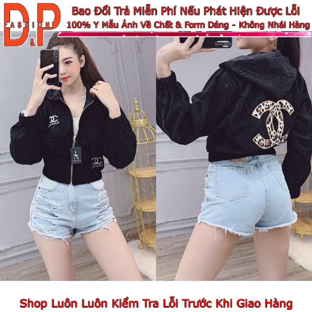 Áo Khoác Lửng Cao Cấp Nhung gân Tăm Thời Tramg 2020 Kèm Video Thật