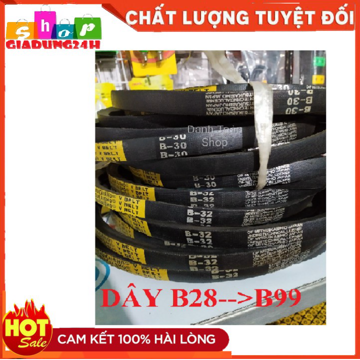 Dây curoa trơn masuka vbelt thái lan bản b, đầu số từ b28 đến b99-giadung24h