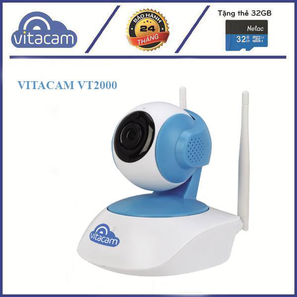 Camera wifi vitacam vt2000 3mpx chính hãng - chip hisilicon - xoay 355 độ