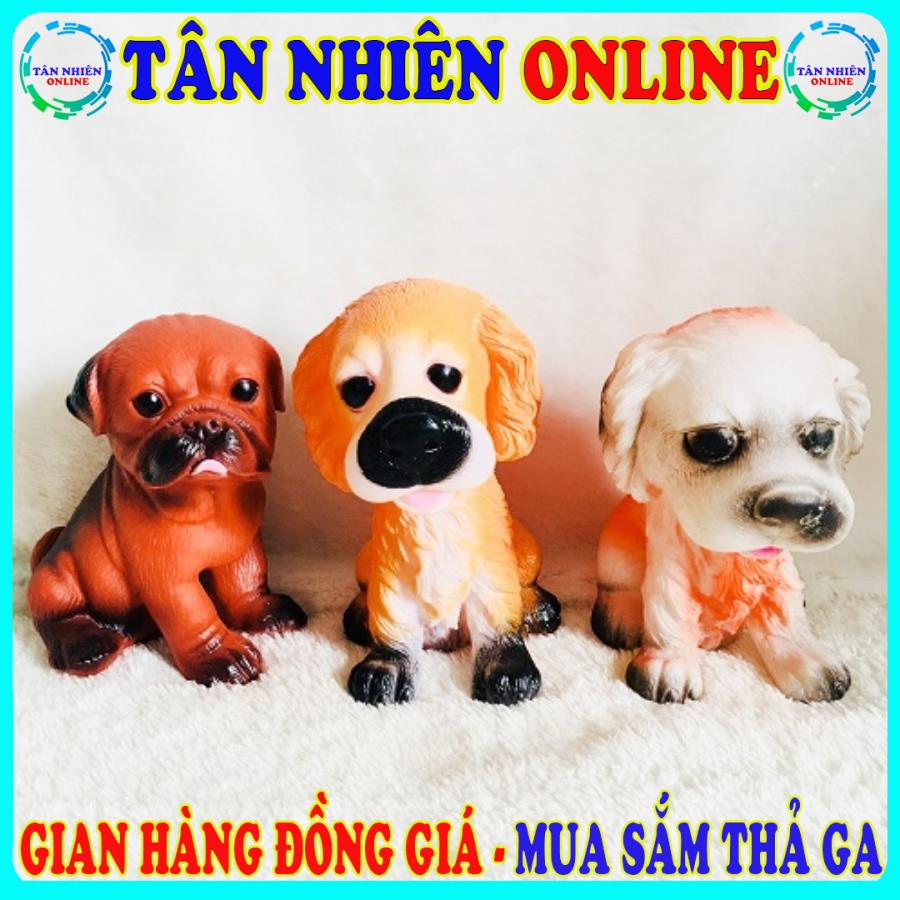 Chó bóp kêu chất liệu cao su, đồ chơi cho bé hoặc trang trí nhà cửa đều đẹp, đồng giá 59k, Tân Nhiên Online