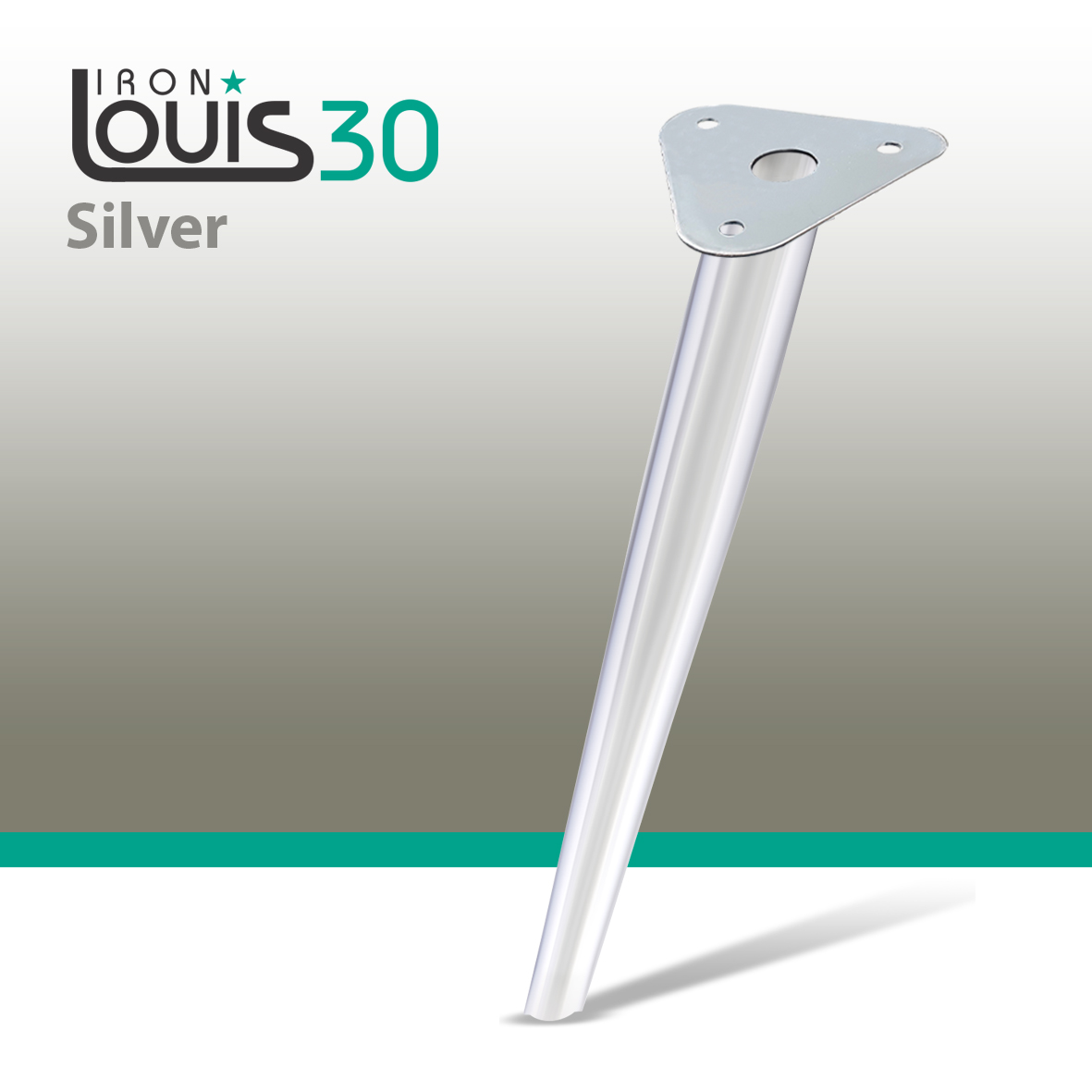 Chân bàn Louis 30cm Gold - Silver