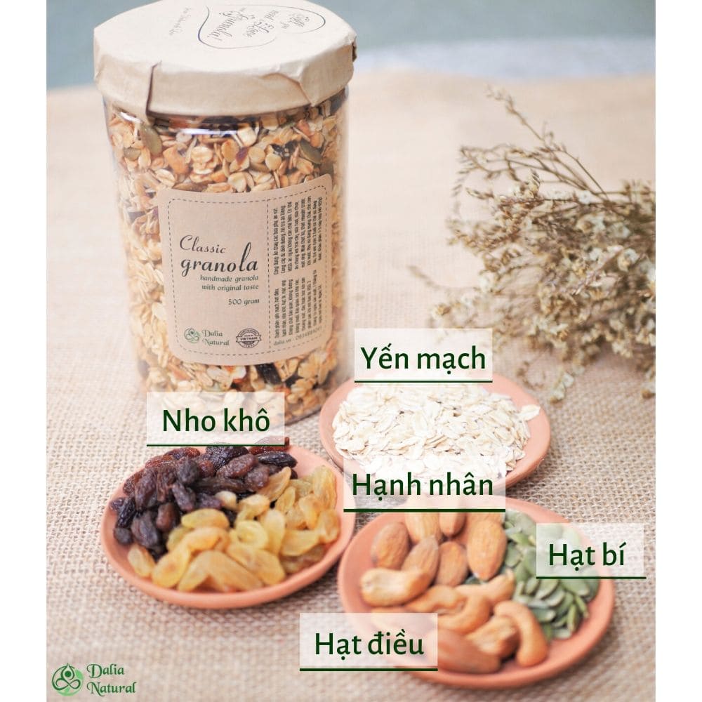 Classic Granola – Ngũ Cốc Nguyên Hạt Ăn Liền Vị Nguyên Bản
