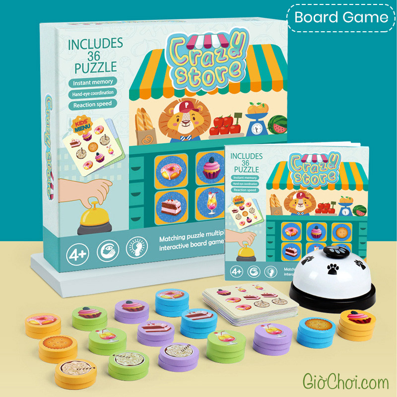 Trò chơi Board game gia đình Crazy Store cho bé từ 4 tuổi