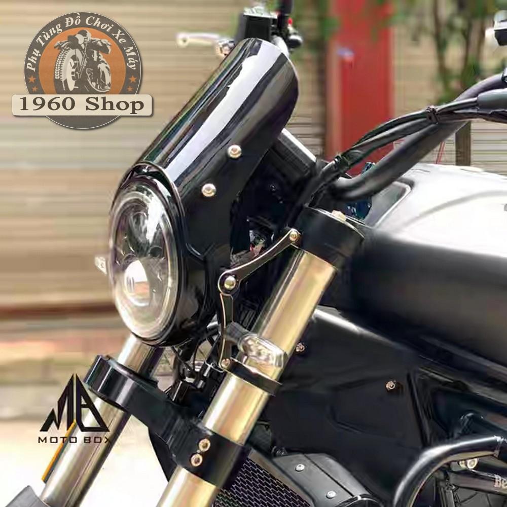 Kính chắn gió fairing nhựa ABS siêu bền đủ tai bắt đi kèm chuyên độ classic Cafe Racer Tracker CG125 SU GN125 CD 67 WIN Honda SYM