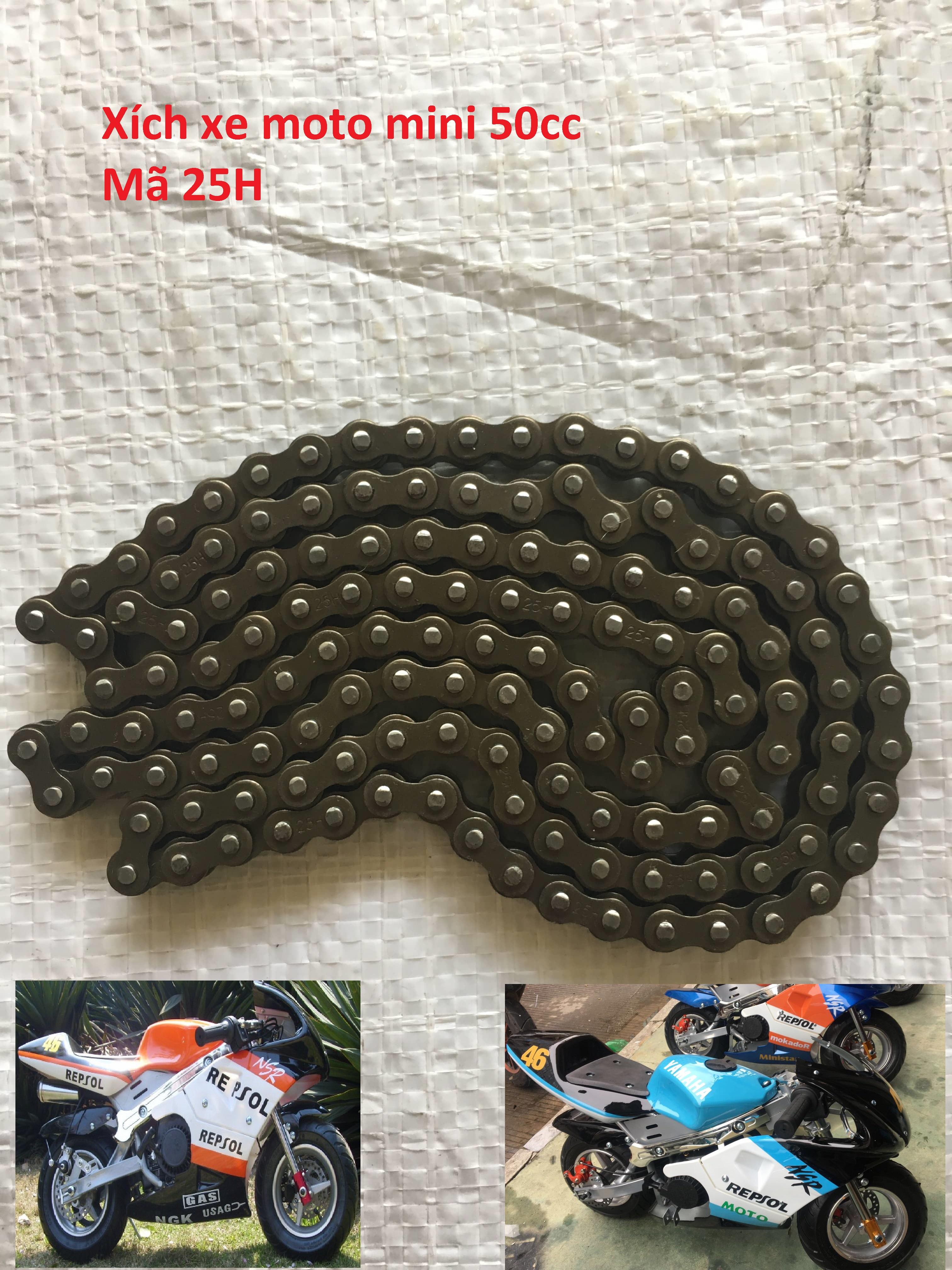 Xích, dây sên xe moto mini 50cc 25H