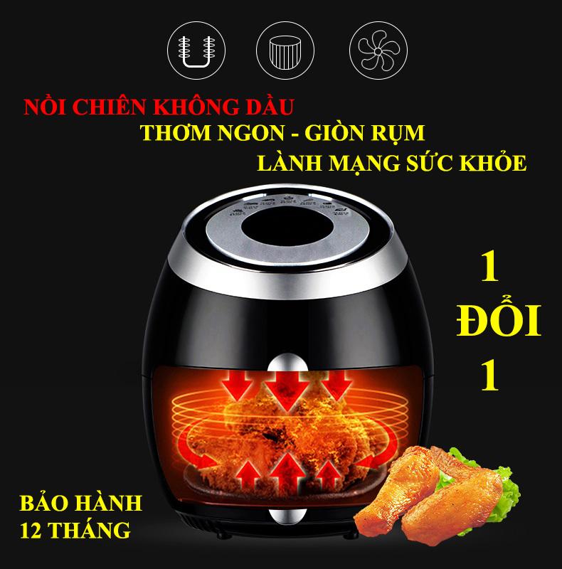 Nồi chiên không dầu AF606 - bảo vệ sức khỏe cho gia đình bạn- hàng cao cấp - giá rẻ - uy tín - chất lượng, Tặng phiếu bảo hành 1 năm Toàn quốc