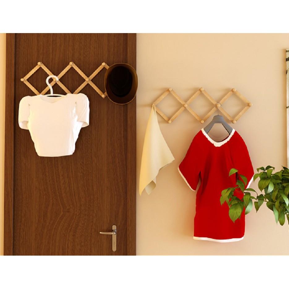Móc Xếp Gỗ Treo Đồ - Móc Treo Quần Áo Trang Trí Phòng Ngủ