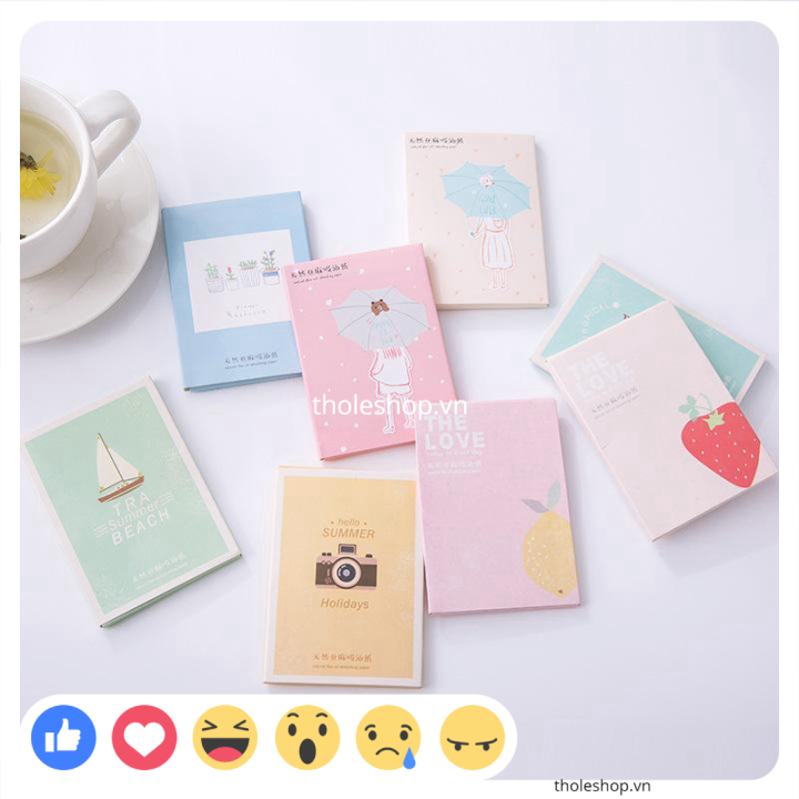 Giấy thấm dầu - Hộp giấy thấm dầu phong cách Hàn Quốc làm sạch da mặt - Hộp giấy hút dầu tiện lợi đáng yêu