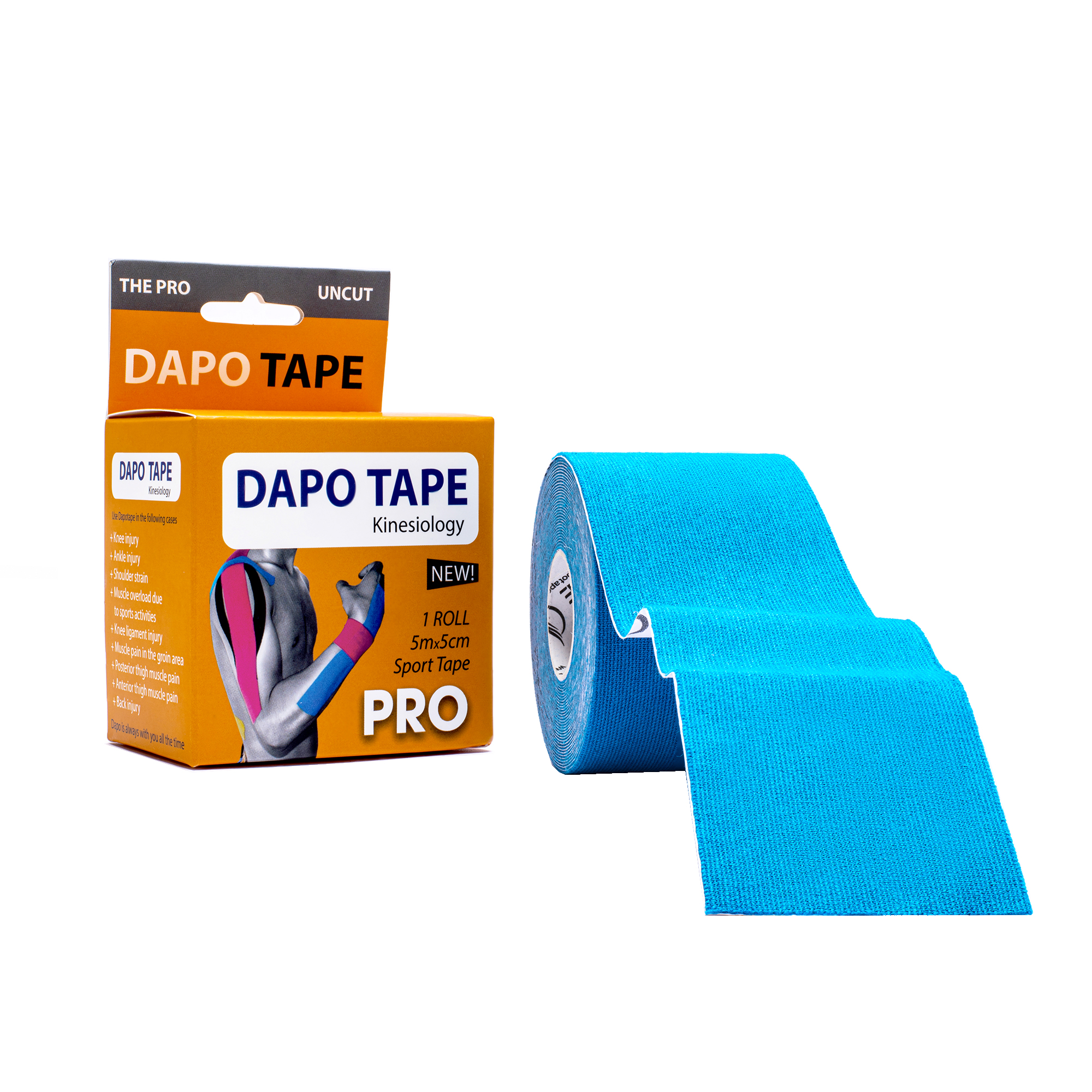 [Sợi Cotton Chưa Cắt] Băng Dán Cơ Thể Thao Dapo Tape Pro Màu Xanh