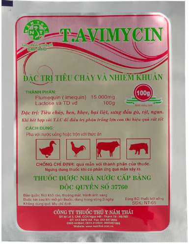 Năm Thái TC - Nhiễm Khuẩn T.Avimycin 1kg dùng cho tiêu chảy và nhiễm khuẩn