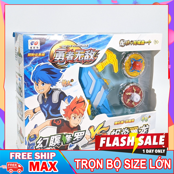 ( FREE SHIP - MUA 1 TẶNG 1 ) Đại Chiến Vô Cực  NadoV Bộ Con Quay Vô Cực Gồm  2 Con Quay  và Sàn Đấu