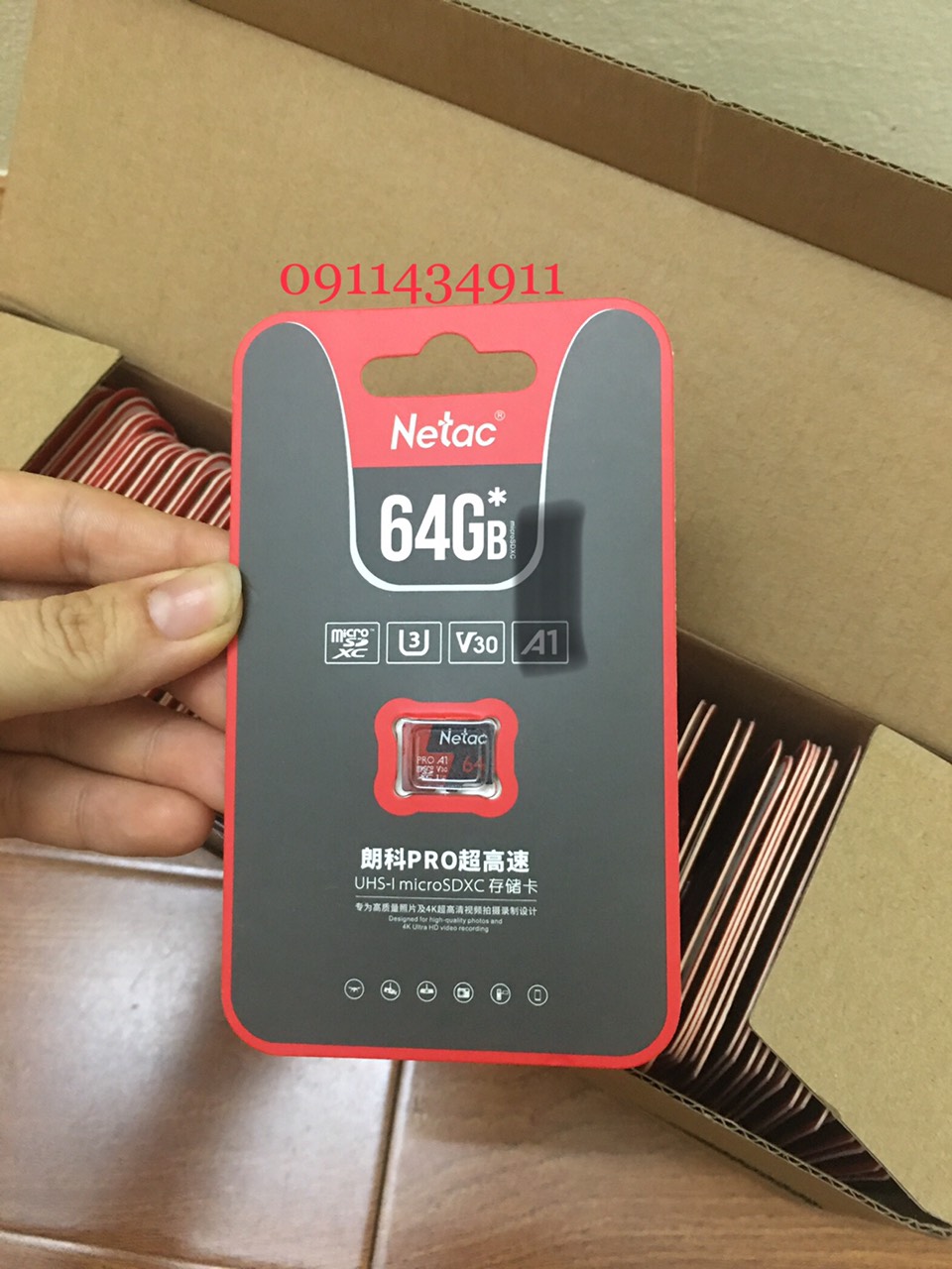Thẻ nhớ MicroSD 64Gb Netac U3 Pro 100Mb - MicroSD 64Gb Netac
