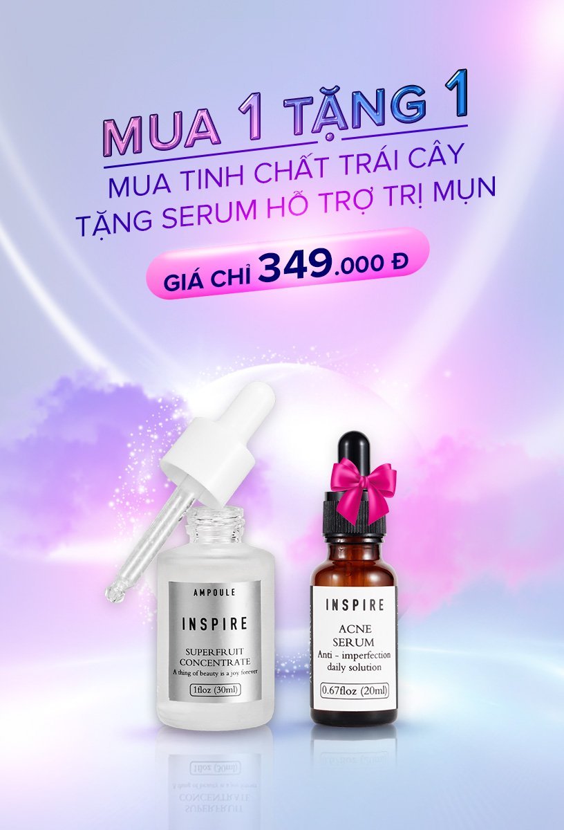 Tinh chất  dưỡng da trắng mịn, se khít lỗ chân lông, phục hồi hư tổn, đẩy lùi nám tàn nhang, ngăn ngừa lõa hóa INSPIRE ( Mua 1 tặng 1 )