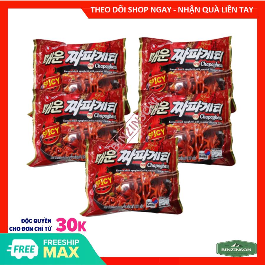 [HCM]Mì trộn tương đen vị cay Nongsing Hàn Quốc [ COMBO 5 GÓI ] Loại Ngon - BINZINSON