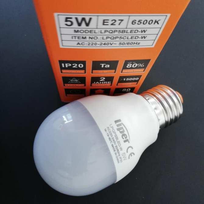 [RẺ VÔ ĐỊCH] Bóng Đèn Liper LED bulb tròn 5W ánh sáng trắng/vàng đui xoáy E27 LIPER LPQP5CLED-01