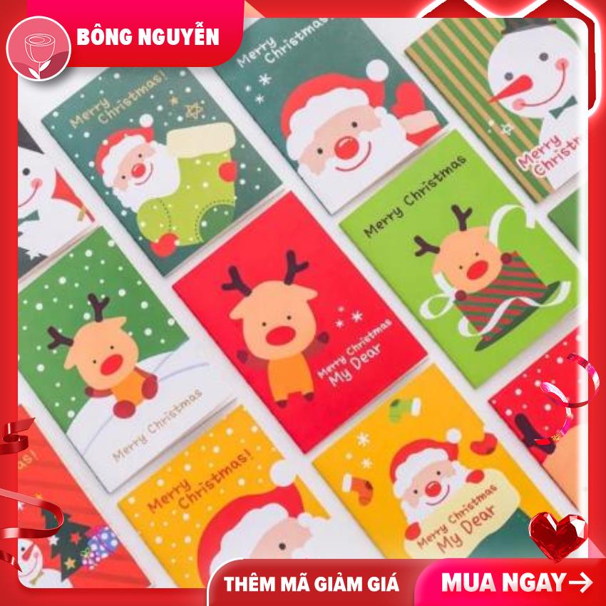 Combo 10 quyển sổ tay noel, giáng sinh kèm tặng một bút chì hoặc bút nước giáng sinh