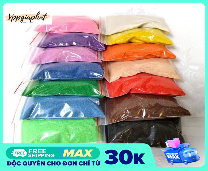 Cát màu bịch 500g [giá sỉ] dùng cho bé chơi tranh cát, chơi công trình