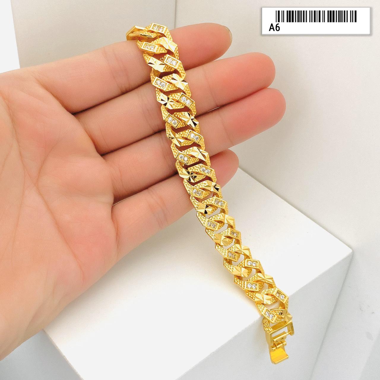 Lắc tay nữ mạ vàng 18K cao cấp FREE & EASY giống vàng thật 99% cho độ sáng lấp lánh cao cam kết không đen không bay màu đeo cực sang chảnh thích hợp đi tiệc mua làm quà tặng vong vang 18K lắc tay nữU.vong73