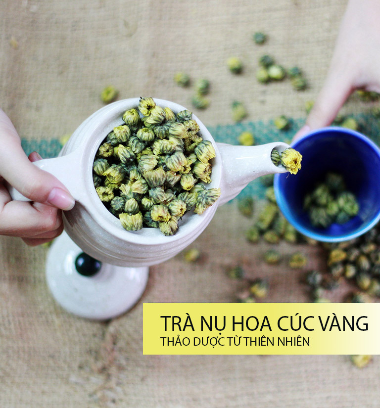Trà Nụ hoa cúc vàng túi zip 50gr - Uống giải nghiệt, làm đẹp da, giảm cân tự nhiên