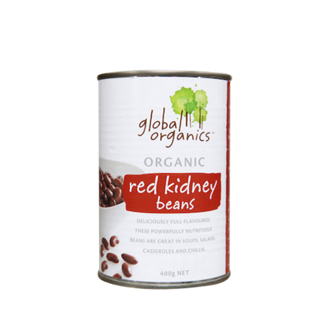 Global Organic - Đậu hầm hữu cơ - Đậu Kidney đỏ 400g