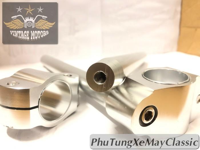 GHI ĐÔNG CLIP-ON ĐỘ CAFE RACER - Ghi đông clip-on độ Harley Cafe Racer Chopper Bobber CG125 SU GN125 nhôm CNC Nguyên khối 33mm lắp cho thụt USD