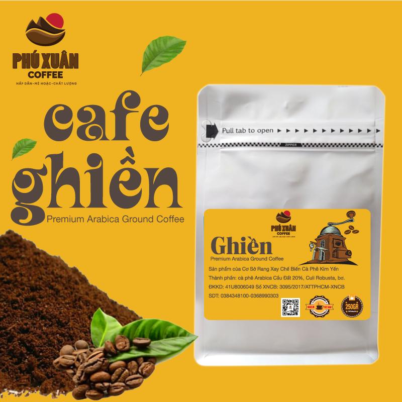 Cà phê ghiền phuxuan coffee 250gr- cà phê bột pha phin