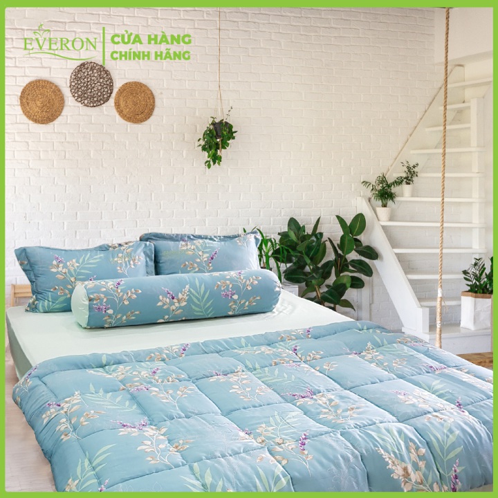 Bộ ga chun Tencel Xanh Edelin by Everon - LT001