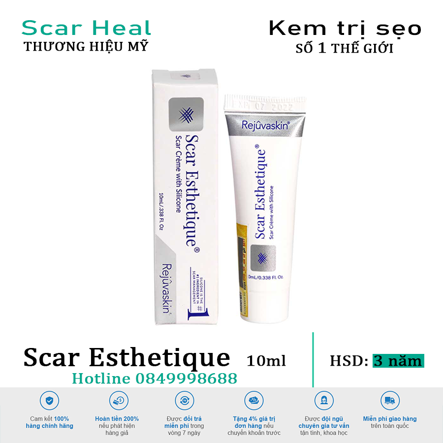 Kem Làm Mờ Sẹo Scar Esthetique 10ml - Kem Dùng Cho Sẹo Số 1 Của Mỹ