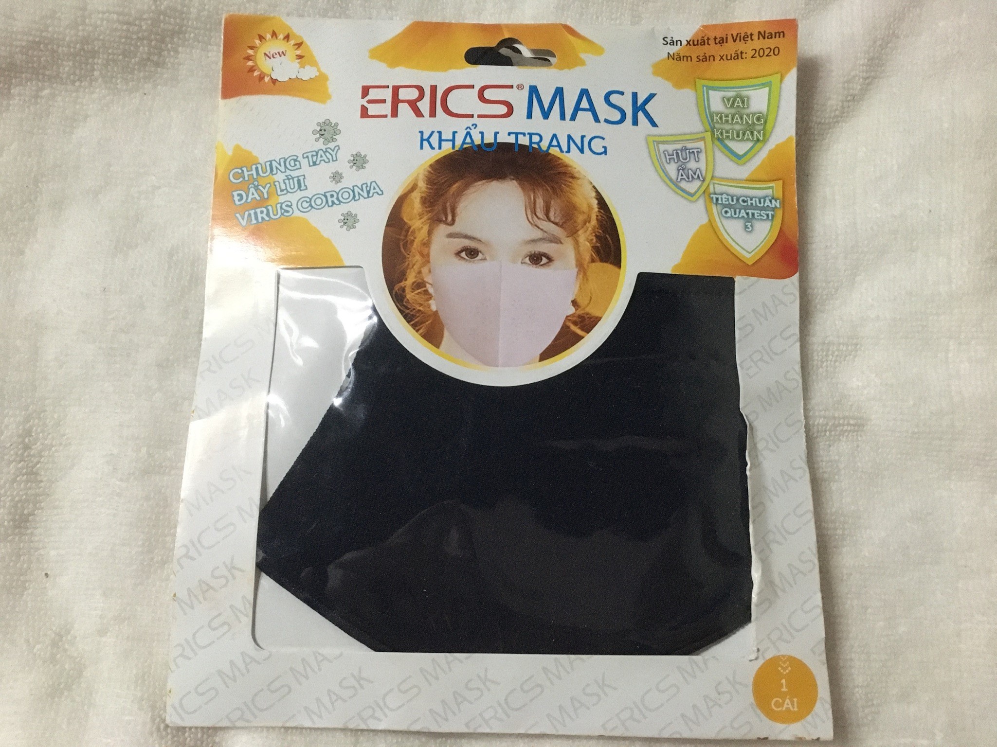 Khẩu Trang vải su  - 2 lớp hàng công ty - 1 cái